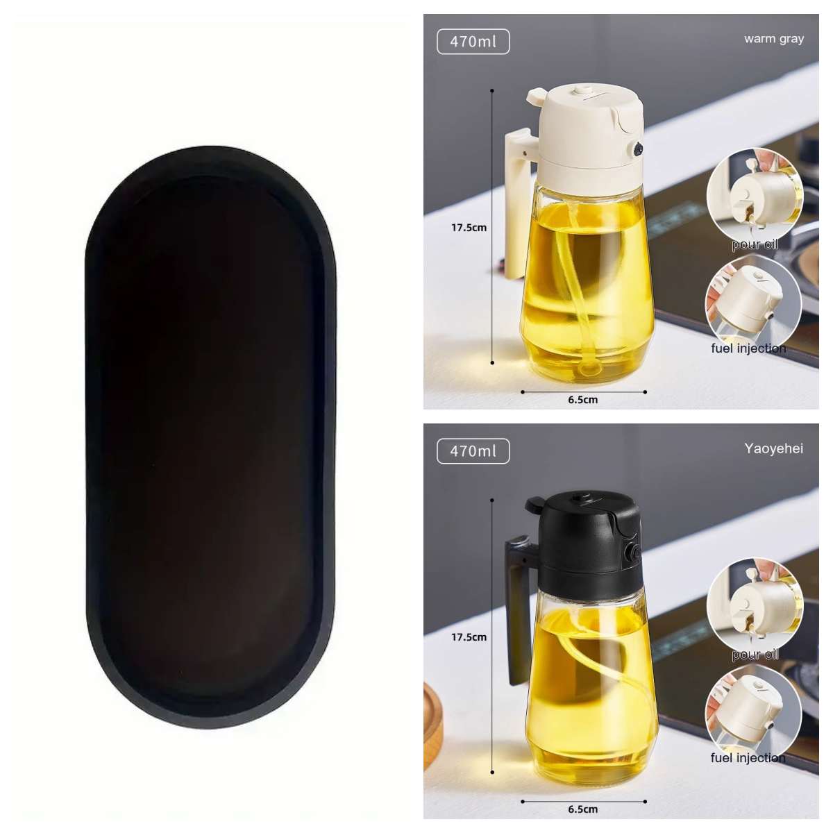 Dispensador de Azeite e Vinagre 2  em  1 | Spray