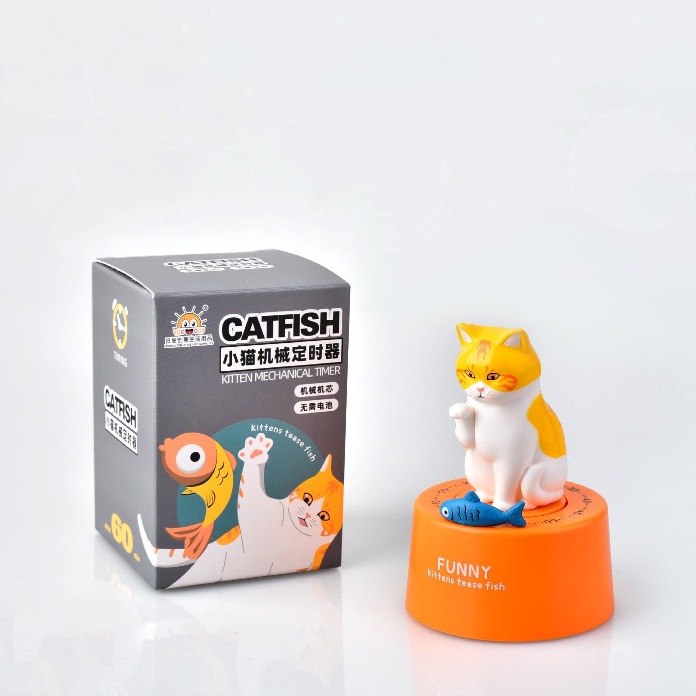 Temporizador de Cozinha Mecânico com Íman | Estilo Gato