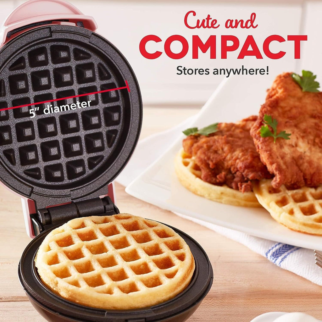 Mini Máquina de Waffles e Sandes para Pequeno‑Almoço