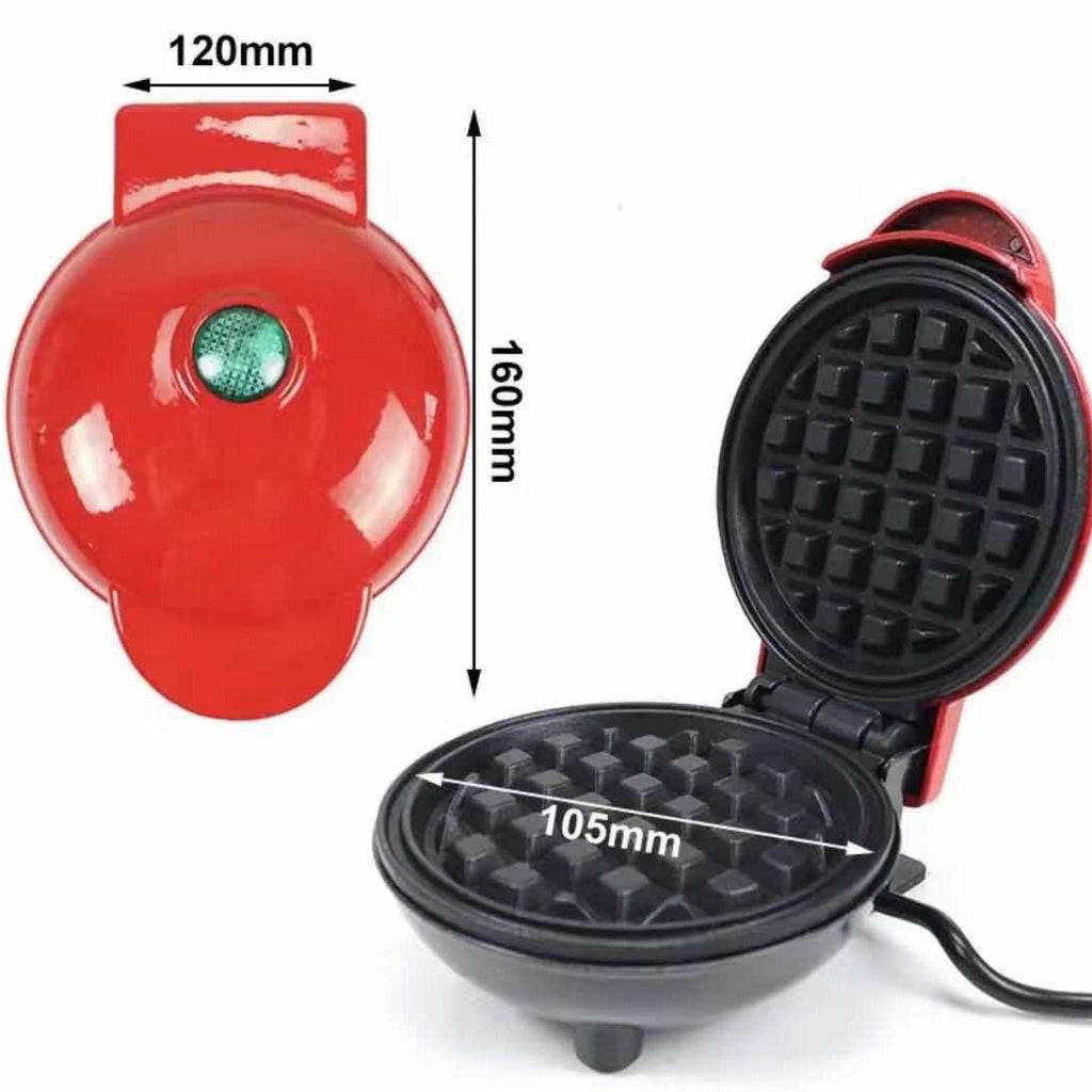 Mini Máquina de Waffles e Sandes para Pequeno‑Almoço
